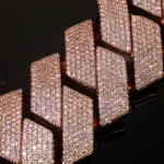 Joyería de Hip Hop, collar helado de oro rosa, grande, grueso, pesado, 25mm, 6 filas, piedra Cz ostentosa, collar de cadena de eslabones cubanos ﻿ regalo para hombres 6