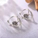 Anillo hipérbole geométrico de giro Irregular con diamantes de imitación grandes para mujer, anillos estéticos impermeables chapados en oro de 18k para mujer 3