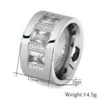 anillos de cristal a la moda para mujer, venta al por mayor, anillos de boda de acero inoxidable de Color oro amarillo para mujer, joyería de fiesta 4