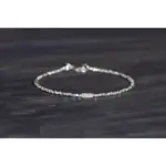 Exquisita pulsera de plata pura, conjunto con ópalo, pulsera delgada en capas de plata tribal 4