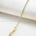 Pulseras finas de tenis de cristal con cristales de racimo de 2mm, 13cm-17cm, joyería para mujeres y niñas, cadena de eslabones de Color dorado de acero inoxidable 4