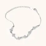 Exquisita Pulsera de Moissanita de 0.72 Quilates para Mujer, Plata de Ley 925, Trébol de Cuatro Hojas, Joyería de Moda, Regalo para Parejas 3