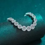 NeeTim-pulsera de tenis de moissanita de Color D, Plata de Ley 925 con pulseras brillantes chapadas en oro blanco, Chian para mujer, venta al por mayor 3