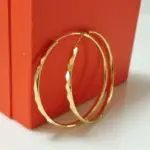Pendientes de aro de plata de ley 925 para mujer, joyería chapada en oro de 18 quilates, deslumbrantes pendientes de aro para mujer, regalos de navidad 5