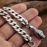 🐍 Pulsera "Serpent King Cuban" – Plata S925 Sólida Hecha a Mano 4