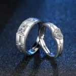 Conjuntos de anillos de Plata de Ley 925 para parejas, anillo Simple de pulido ligero para mujer y hombre, joyería fina clásica para boda, 2 uds. 2
