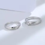 Buyee-Conjunto de anillos de Plata de Ley 925 para parejas, anillo Simple de circón blanco para mujer y hombre, joyería fina de boda a la moda, círculo 3