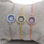 🧿 Pulsera "Amuleto Soberano" – Ojo Turco en Micro-Pavé y Oro 4