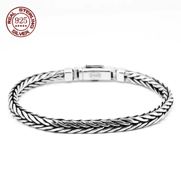 🦾 Pulsera "Argentum Keel S925" – Plata Sólida Hecha a Mano 1