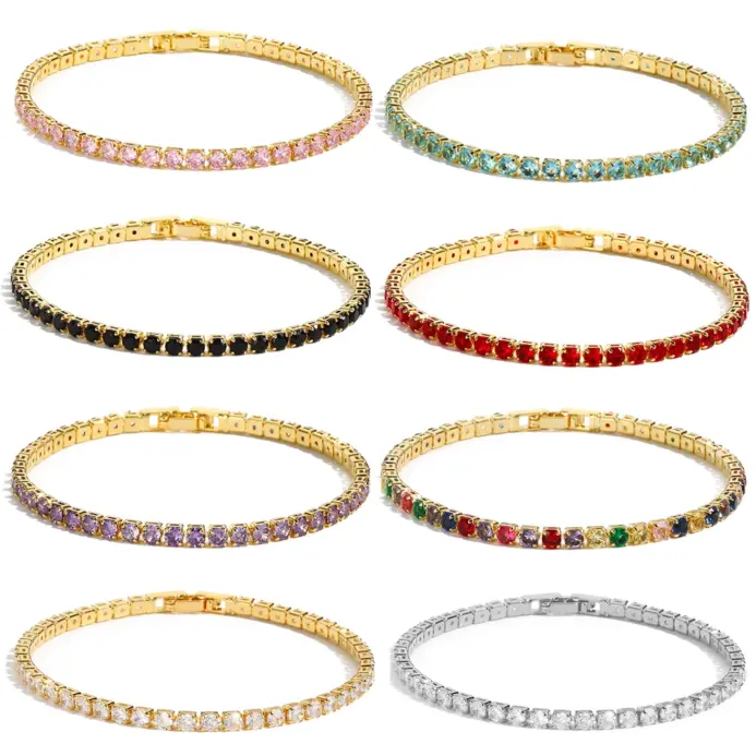 🌈 Pulsera Tennis "Prisma Eterno" – Multicolor, Impermeable y Oro 18K 2