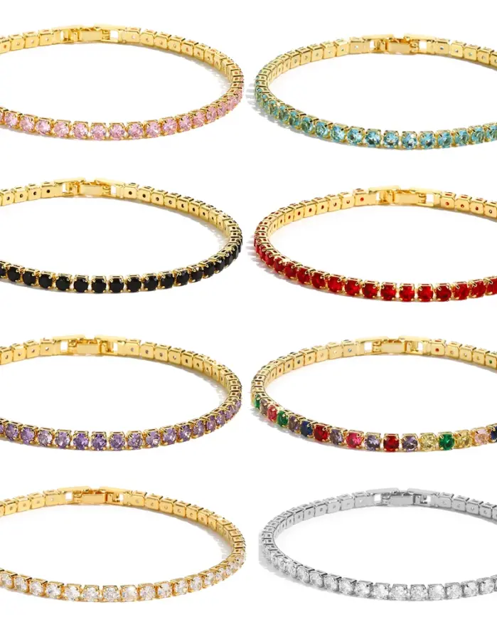 🌈 Pulsera Tennis "Prisma Eterno" – Multicolor, Impermeable y Oro 18K 2