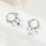 🌙 Pendientes "Blue Night Sky" – Plata S925 y Circonia Azul (Edición MISEFF) 6