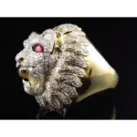 Nuevo anillo dominante para hombre, joyería creativa con forma de cabeza de león, superventas en Europa y América 1