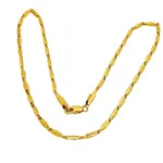 Collar de lujo con diseño de espiga de trigo en oro puro 24K 9999 para hombre y mujer 6