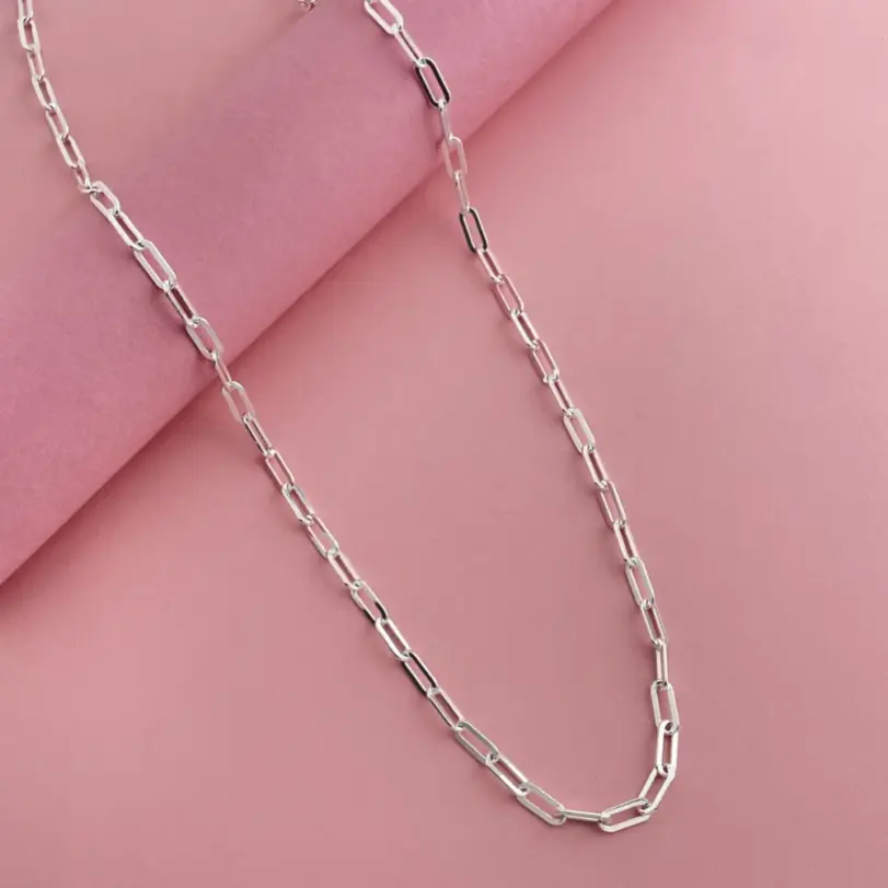📎 Collar "Andara Geometric" – Plata de Ley .925 Estilo Paperclip 5
