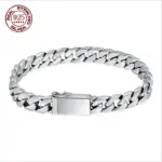 Pulsera de plata de ley 100% S925, joyería de plata Punk S925 de 8MM que nunca se decolora, regalos de joyería para hombres y mujeres 1