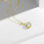Colgante de flor de moissanita de Color D de 3 quilates de lujo, collar relleno de oro de 1/20 de 14K con certificado, regalo de joyería de cumpleaños y Navidad para mujer 3 Colgante de flor de moissanita de Color D de 3 quilates de lujo, collar relleno de oro de 1/20 de 14K con certificado, regalo de joyería de cumpleaños y Navidad para mujer 3
