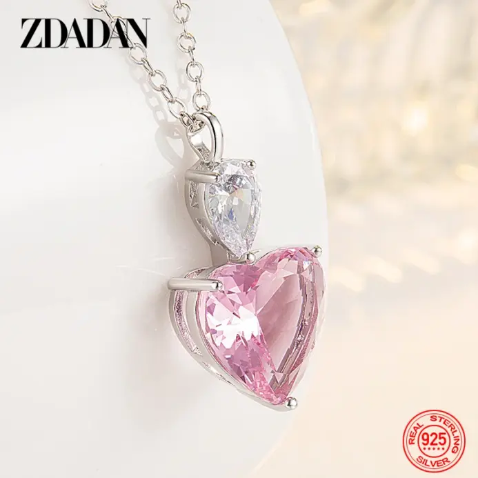🌸 Collar "Pink Blossom Solitaire" – Plata .925 y Circonita Rosa 2