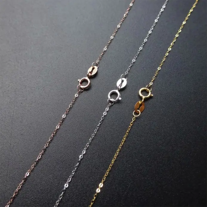 ✨ Collar "Luminous AU750" – Oro Sólido 18K de Alto Brillo 2