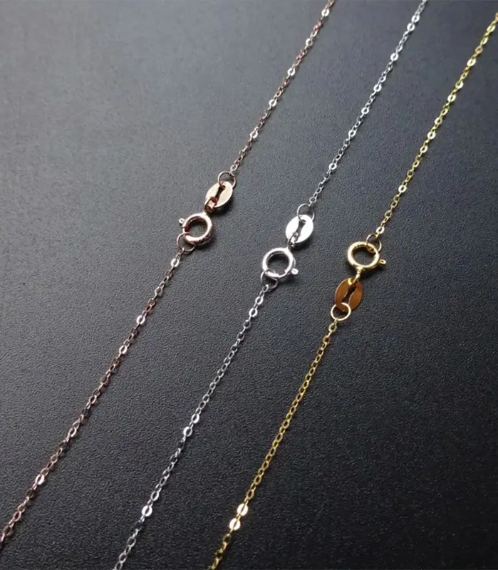 ✨ Collar "Luminous AU750" – Oro Sólido 18K de Alto Brillo 2