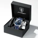Reloj deportivo militar POEDAGAR para hombre, resistente al agua, luminoso, con fecha, de lujo, con correa de nailon y cuero, reloj de cuarzo para hombre + caja. 1