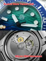 Reloj de Buceo San Martin 2026 para Hombre, 38 mm, Esfera con Textura de Onda, Miyota 90S5, Reloj de Pulsera Mecánico Automático de Lujo, Resistente al Agua 200 m, SN0126 4