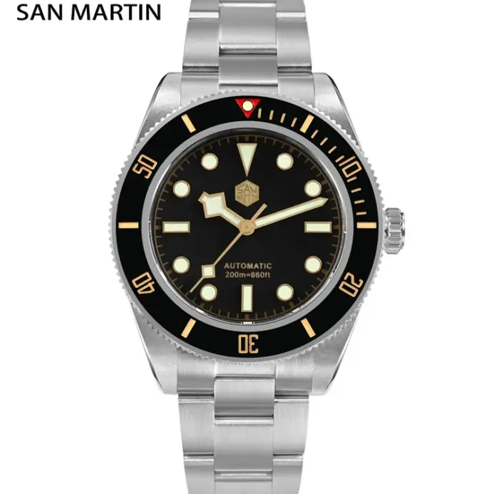 San Martin nuevo 40mm BB58 Retro Reloj de buceo de lujo NH35 relojes mecánicos automáticos para hombres zafiro luminoso 20Bar Reloj SN0008 1