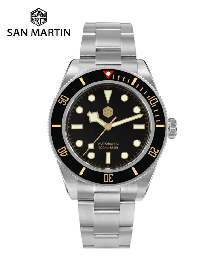 San Martin nuevo 40mm BB58 Retro Reloj de buceo de lujo NH35 relojes mecánicos automáticos para hombres zafiro luminoso 20Bar Reloj SN0008 1
