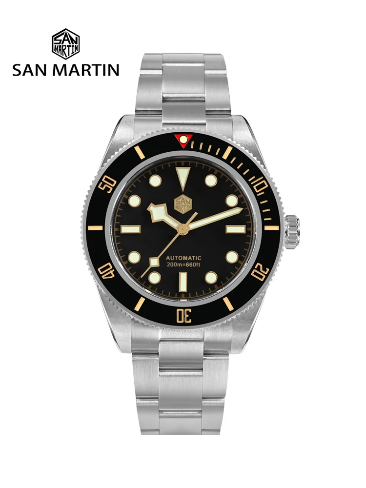San Martin nuevo 40mm BB58 Retro Reloj de buceo de lujo NH35 relojes mecánicos automáticos para hombres zafiro luminoso 20Bar Reloj SN0008 1 San Martin nuevo 40mm BB58 Retro Reloj de buceo de lujo NH35 relojes mecánicos automáticos para hombres zafiro luminoso 20Bar Reloj SN0008 1