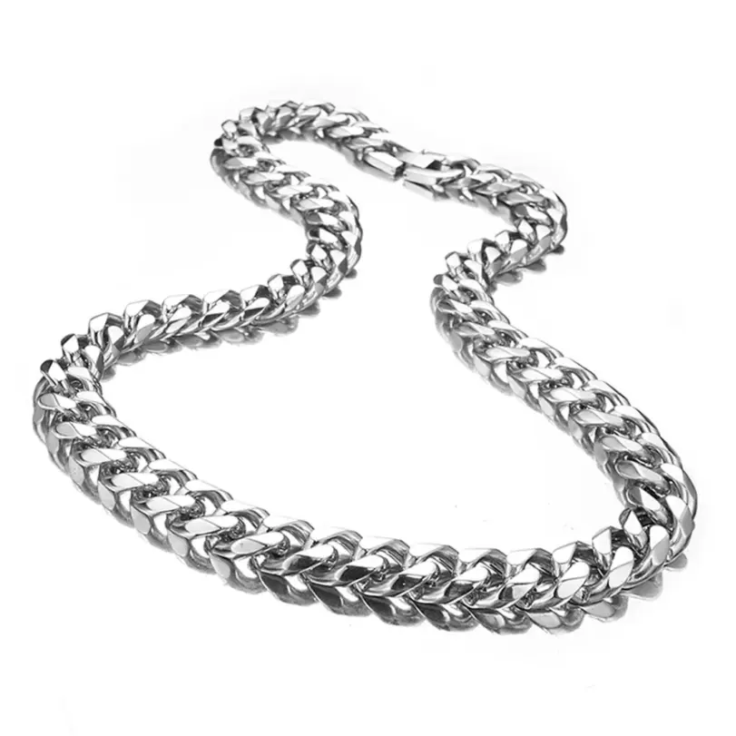 HNSP Cadena de Eslabones Cubanos Miami de Acero Inoxidable 316L para Hombre, Joyería de 7MM/9MM/15MM de Grosor, Accesorios Pesados de Estilo Urbano Punk 3