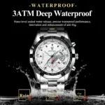 Reloj POEDAGAR militar de negocios para hombre, Reloj de pulsera con calendario luminoso resistente al agua para hombre, relojes de cuarzo de acero inoxidable para hombre, Reloj masculino 3