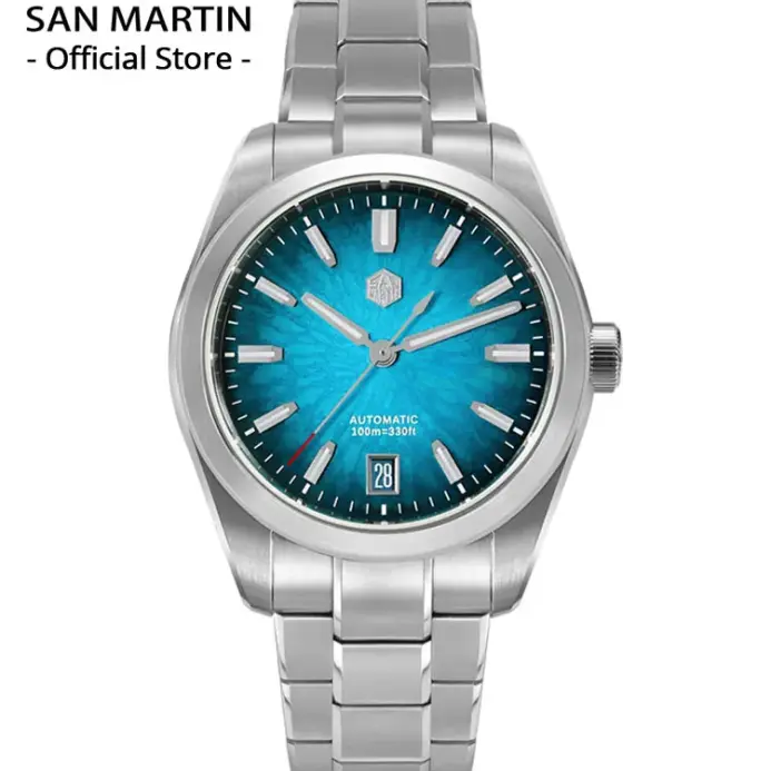 Reloj San Martin 36/39/42mm SN0144 JianZhan Gada Miyota 9015 Diseño Original Estilo Chino para Hombre, Reloj Mecánico Automático 1