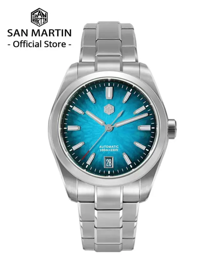 Reloj San Martin 36/39/42mm SN0144 JianZhan Gada Miyota 9015 Diseño Original Estilo Chino para Hombre, Reloj Mecánico Automático 1