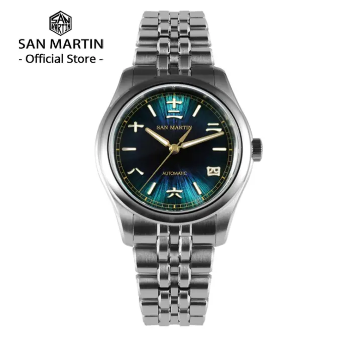 San Martin nuevo reloj Gada de 39mm estilo chino diseño Original Sunburst JianZhan Miyota 90S5 vestido de hombre mecánico automático SN0144 1