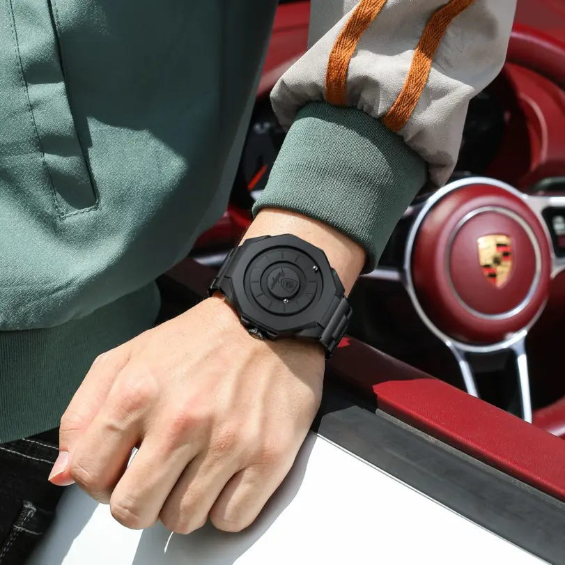 Reloj casual original POEDAGAR para hombre, resistente al agua, de lujo, moderno, de acero inoxidable, reloj de pulsera de cuarzo deportivo + caja. 4