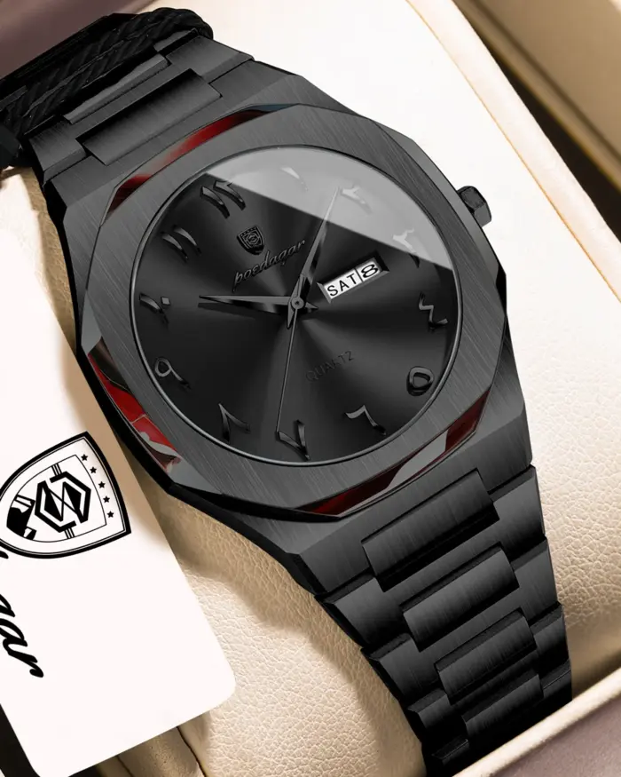 Reloj POEDAGAR de Alta Calidad para Mujer, Elegante, con Fecha, Semana, Resistente al Agua, Reloj de Cuarzo de Acero Inoxidable, Relojes de Moda para Mujer 1