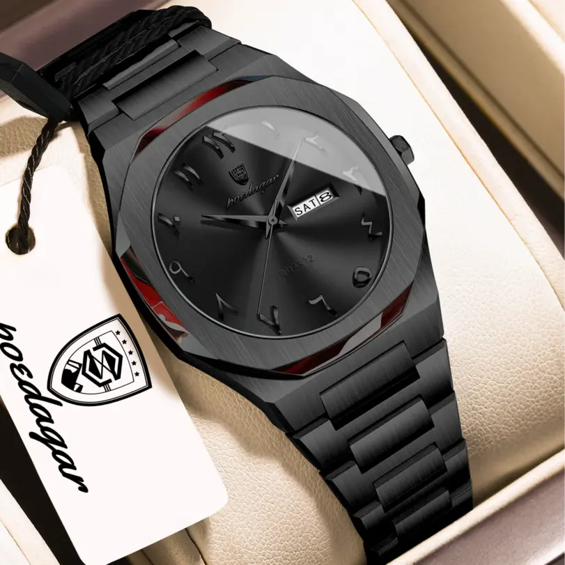 Reloj POEDAGAR de Alta Calidad para Mujer, Elegante, con Fecha, Semana, Resistente al Agua, Reloj de Cuarzo de Acero Inoxidable, Relojes de Moda para Mujer 1 Reloj POEDAGAR de Alta Calidad para Mujer, Elegante, con Fecha, Semana, Resistente al Agua, Reloj de Cuarzo de Acero Inoxidable, Relojes de Moda para Mujer 1