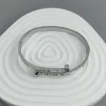 Nueva pulsera chapada en oro de acero inoxidable con circonita para uñas de 18 quilates, pulsera de pareja impermeable de alta calidad, regalo para esposa 3