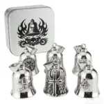 Collar con Colgante de Campana Vikinga de Acero Inoxidable 316L HNSP con Triángulo de Odín para Hombre, Joyería, Accesorios para Motocicleta, Regalo 5