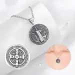 collar de plata de ley 925 con amuleto de Cruz Vintage, colgante religioso, regalo de joyería exquisito para hombres y mujeres 3