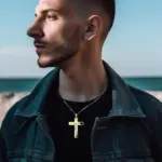 collar con crucifijo de Plata de Ley 925, cruz de Jesús, colgante de oro de 18K, amuleto cristiano, joyería creativa, regalo para hombres y mujeres 6