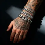 HNSP Pulsera de cadena cubana de acero inoxidable de 3 mm a 15 mm de grosor para hombre, joyería de mano, accesorio de estilo punk urbano 4