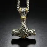 Collar con colgante de runas nórdicas de Odín y martillo de Thor de acero inoxidable HNSP 316L para hombre, accesorios de joyería. 1