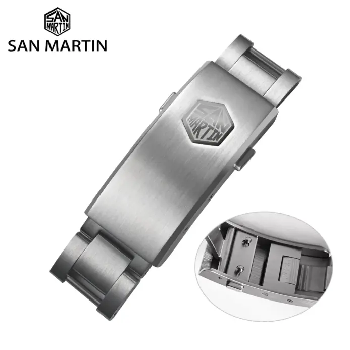 San Martin nuevo Fly cierre ajustable piezas de reloj pulsera cierre para 16mm modelo específico hebilla cierre plegable no universal 1