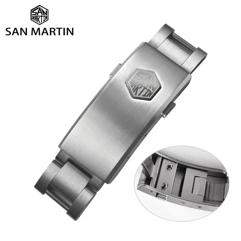 San Martin nuevo Fly cierre ajustable piezas de reloj pulsera cierre para 16mm modelo específico hebilla cierre plegable no universal 1