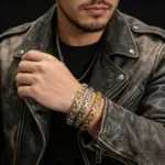 HNSP Pulsera de cadena de motocicleta de acero inoxidable de 8 mm para hombre, estilo urbano, accesorios de joyería para hombre fuerte 2