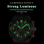 Reloj deportivo de lujo POEDAGAR para hombre, de acero inoxidable, cuarzo, resistente al agua, luminoso, con fecha, cronógrafo, reloj de pulsera para hombre + caja 3