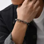 Pulseras bizantinas gruesas para hombre, pulsera de eslabones trenzados de acero inoxidable gris retro de 8 mm, regalo de joyería vintage para él y niño 3 Pulseras bizantinas gruesas para hombre, pulsera de eslabones trenzados de acero inoxidable gris retro de 8 mm, regalo de joyería vintage para él y niño 3