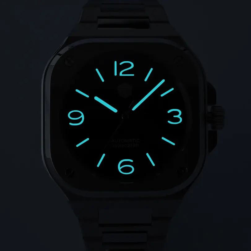 San Martin 40mm reloj deportivo clásico de lujo caja cuadrada distintiva reloj de acero inoxidable para hombres mecánico automático 10 Bar SN0074 6