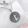 collar de plata de ley 925 con amuleto de Cruz Vintage, colgante religioso, regalo de joyería exquisito para hombres y mujeres 1
